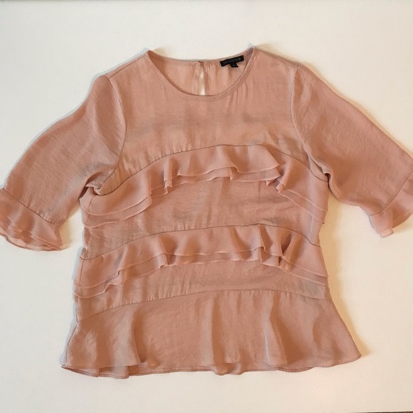 Who What Wear Dusty pink ruffle blouse, Size S - Picture 5 of 8